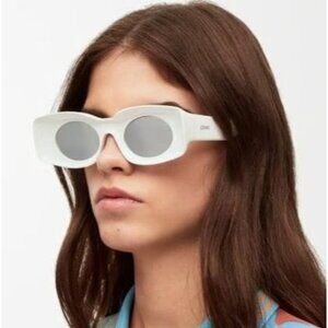 NEW LOEWE SUNGLASSES LW40033I 21C WHITE UNISEX EYEWEAR